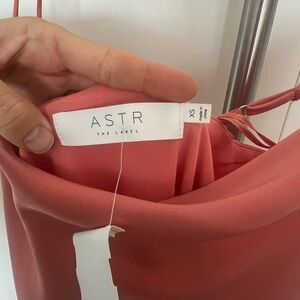 NWT: ASTR The Label cowl neck coral mini dress